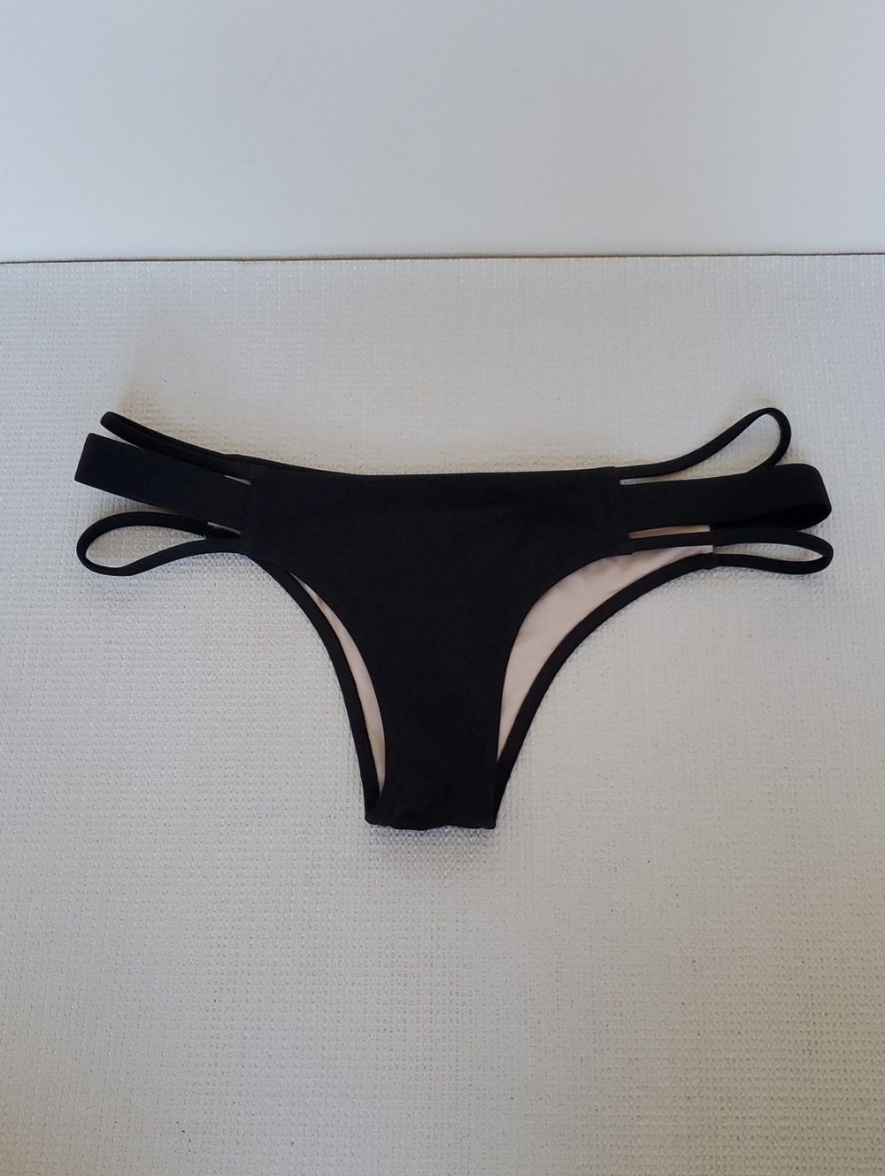 Shade & Shore Black Double-Strap Bikini Bottom